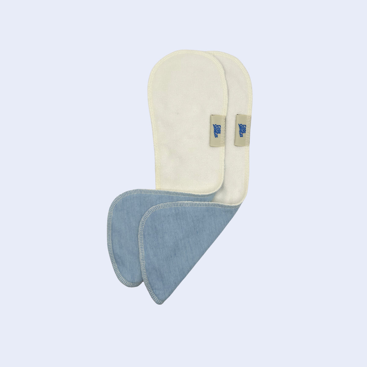 Two Pack of Booster Pad Inserts for Toilet Training Pants  - Merino-blend and Bamboo 