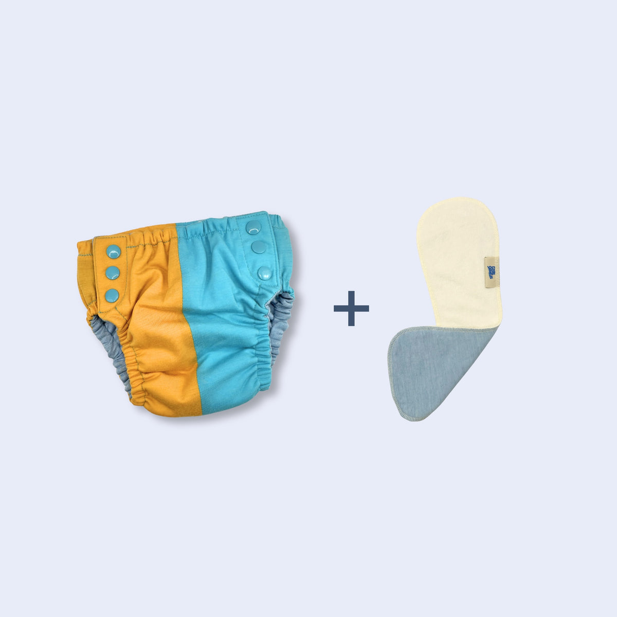 Gogo Shorties Every Day Set - 1 x Merino-blend Toilet Training Pants - Size Small and 1 x Booster Pad Insert.