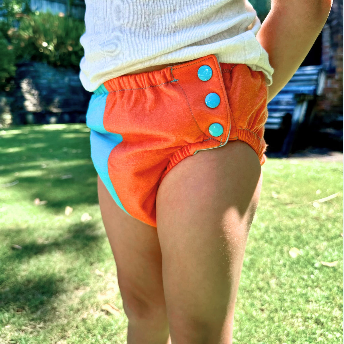 Gogo Shorties Merino-blend Toilet Training Pants - size medium on child outside