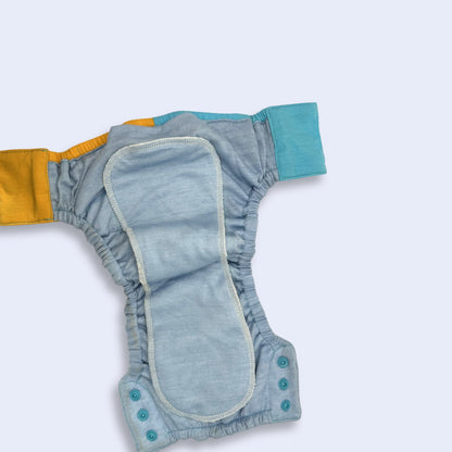 Gogo Shorties Merino-blend Toilet Training Pants - view of inside with Booster Pad Insert. 